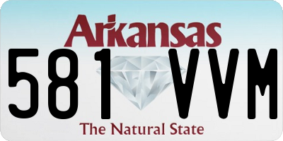AR license plate 581VVM