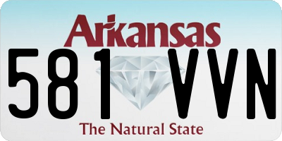 AR license plate 581VVN