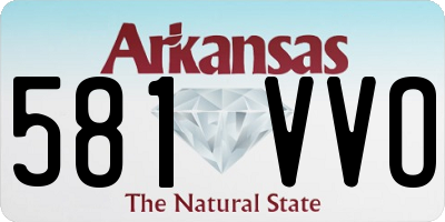 AR license plate 581VVO