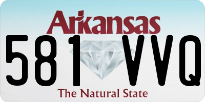 AR license plate 581VVQ