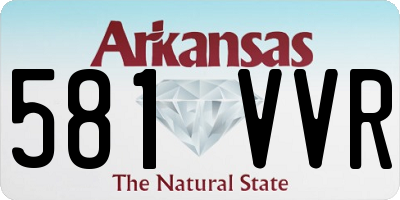 AR license plate 581VVR