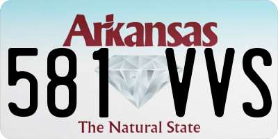 AR license plate 581VVS