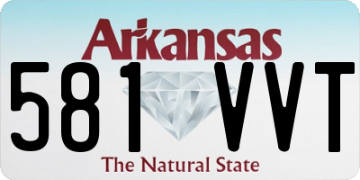 AR license plate 581VVT