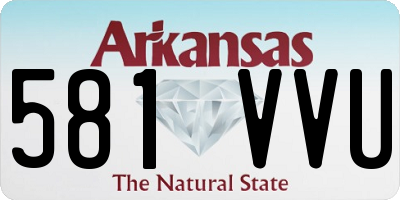 AR license plate 581VVU
