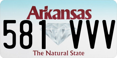 AR license plate 581VVV