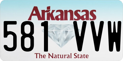 AR license plate 581VVW
