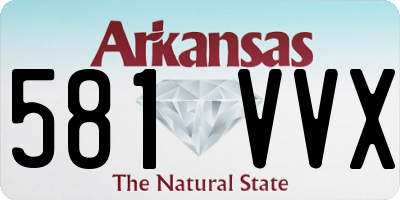 AR license plate 581VVX
