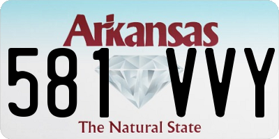 AR license plate 581VVY