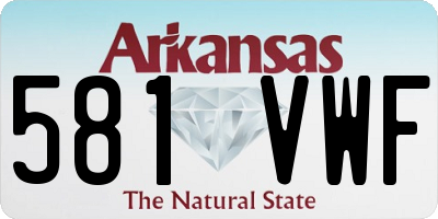 AR license plate 581VWF
