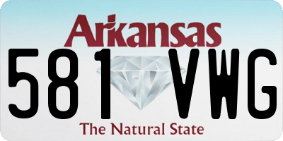 AR license plate 581VWG