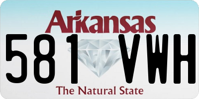 AR license plate 581VWH