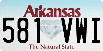 AR license plate 581VWI