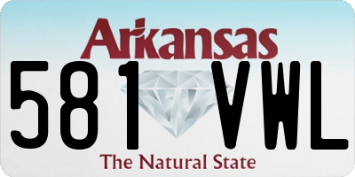 AR license plate 581VWL