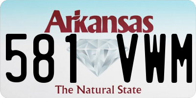 AR license plate 581VWM