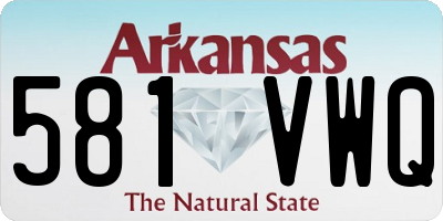 AR license plate 581VWQ