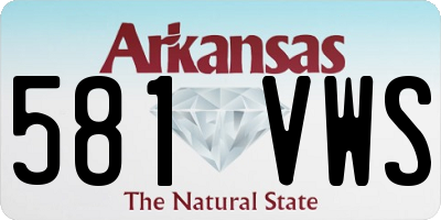 AR license plate 581VWS