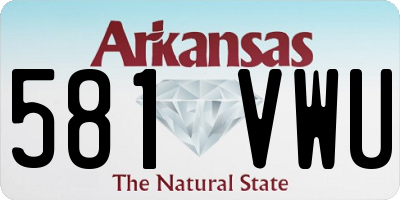 AR license plate 581VWU
