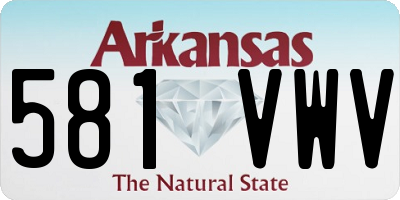 AR license plate 581VWV