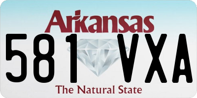 AR license plate 581VXA
