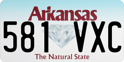 AR license plate 581VXC