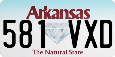 AR license plate 581VXD