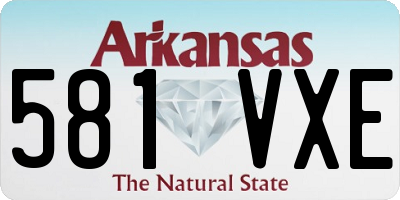 AR license plate 581VXE