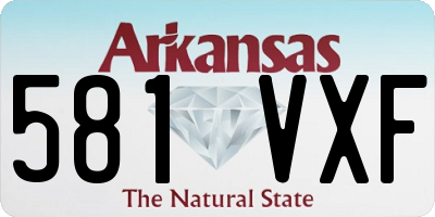 AR license plate 581VXF