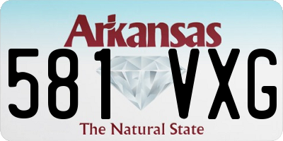 AR license plate 581VXG