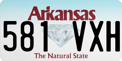 AR license plate 581VXH