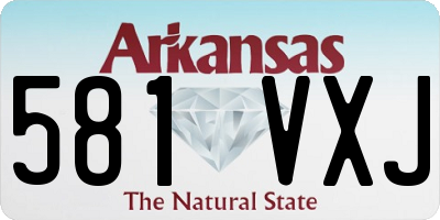 AR license plate 581VXJ