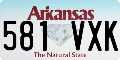 AR license plate 581VXK