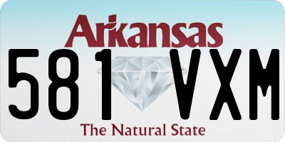 AR license plate 581VXM