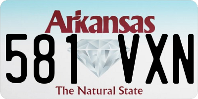AR license plate 581VXN