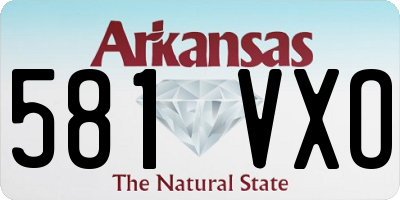 AR license plate 581VXO