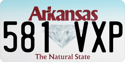 AR license plate 581VXP