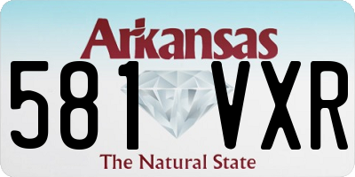AR license plate 581VXR