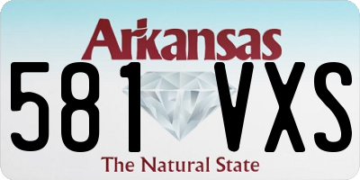 AR license plate 581VXS