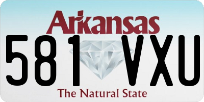 AR license plate 581VXU