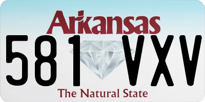 AR license plate 581VXV