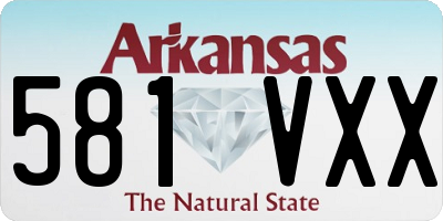 AR license plate 581VXX