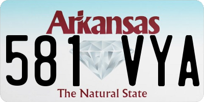 AR license plate 581VYA