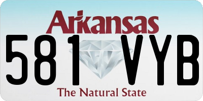 AR license plate 581VYB