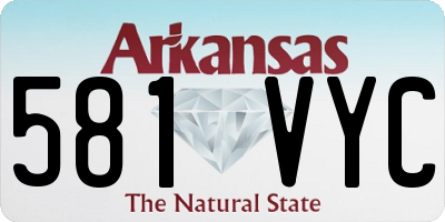 AR license plate 581VYC
