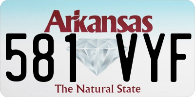AR license plate 581VYF