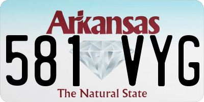 AR license plate 581VYG