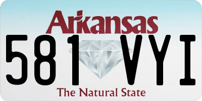 AR license plate 581VYI
