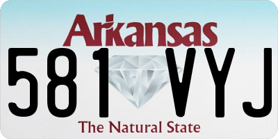 AR license plate 581VYJ