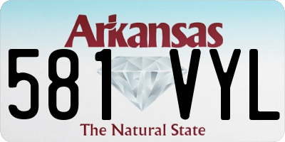 AR license plate 581VYL