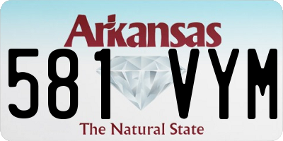AR license plate 581VYM