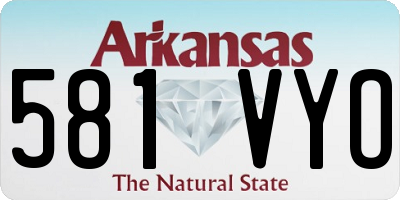 AR license plate 581VYO
